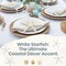 Nautical Crush Trading; Starfish Decor - Star Fish for Craft - 6pk Real 3-4" White Sea Stars - Beach Wedding Decor - Coastal Party Decorations - Seashell Decor; Category:Shells; Image:6
